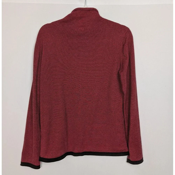 Title Nine L Synergy Rolled Mock Neck Turtleneck Sweater Stripe Outdoors Hiking - Picture 2 of 12